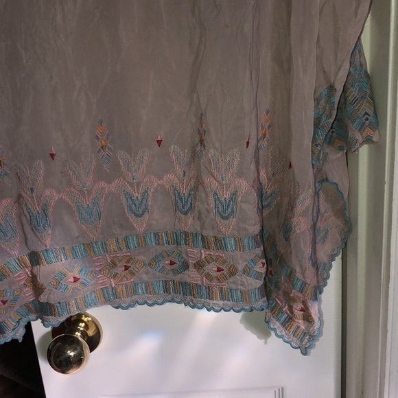 Johnny Was Tunic top heavily embroidered all over extra small gorgeous colors - Picture 5 of 16